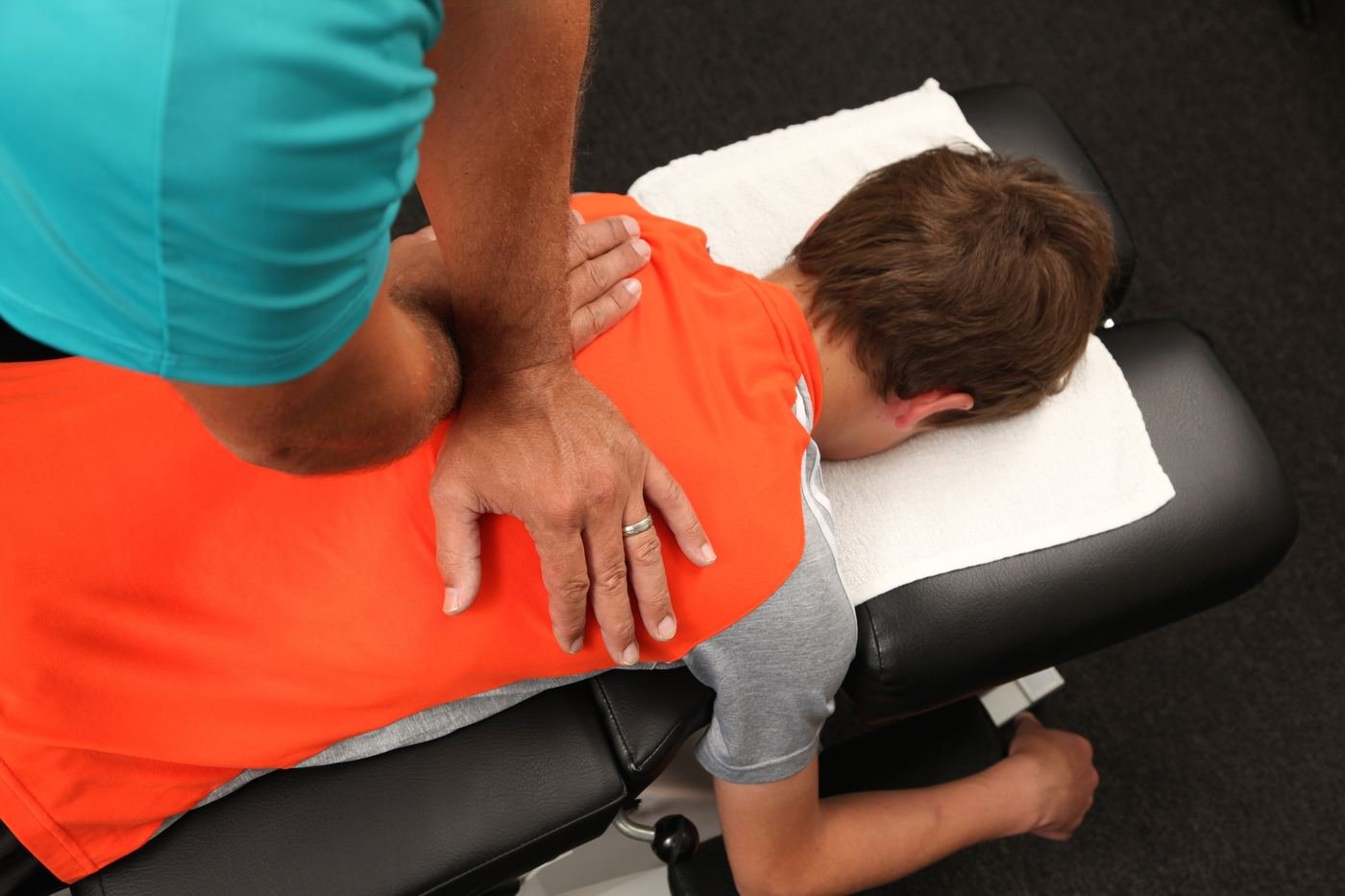 Chiropractic adjustment at Kaizen